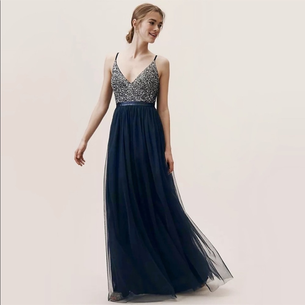 NWT BHLDN Avery Midnight Blue Gown/Dress size 2 or 4